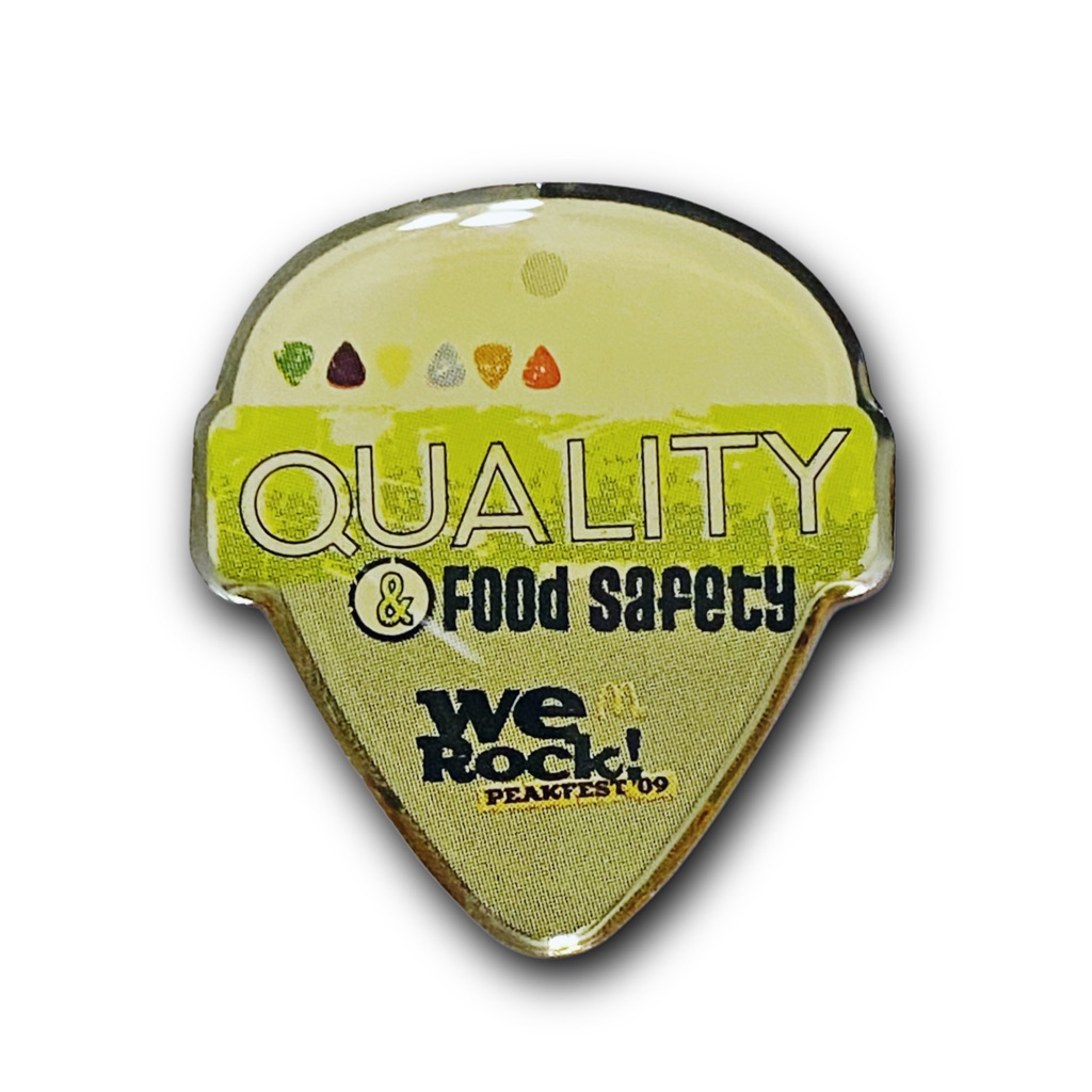 Mcdonald’s Pin Quality & Food Safety 2009 Peakfest Green Cone Metal Lapel Pin